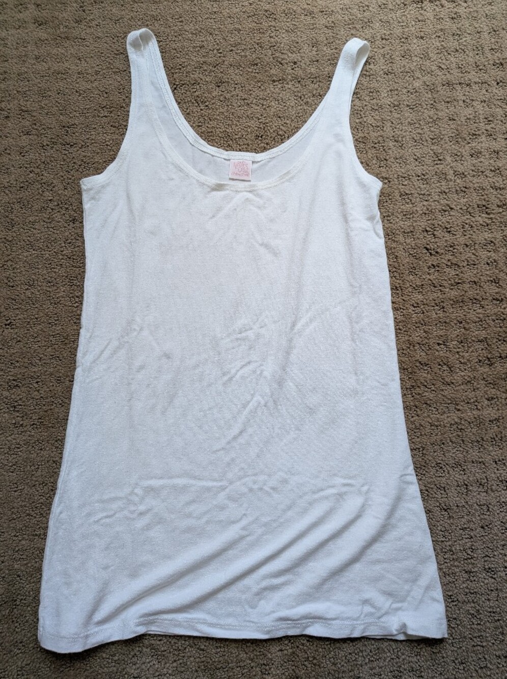 Only Hearts White Scoop Neck Tank
